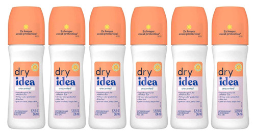 Dry Idea Anti-Perspirant Deodorant Roll-On Unscented 3.25 oz (Pack of 6) Dry Idea Anti-Perspirant Deodorant Roll-On Unscented 3.25 oz (Pack of 6)