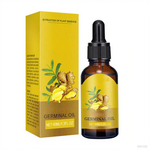 Ginger Hair Growth Serum for Scalp Massage, Hair Follicle Treatment, Hair Care - Germinal Essence Conditioner for Regrowth & Loss Treatment (1 oz)