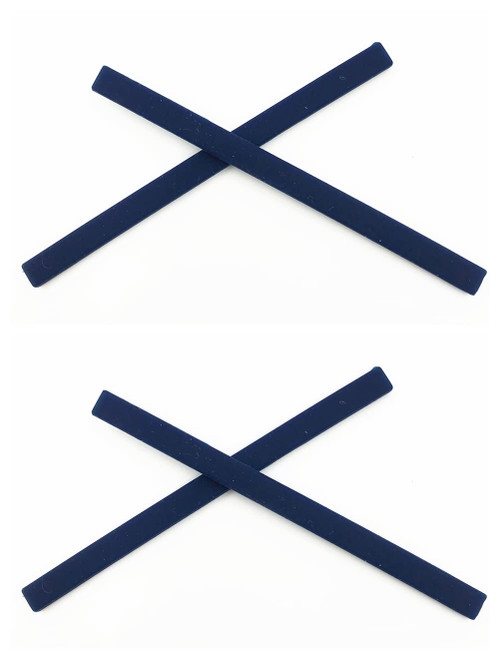 ExactFitt Replacement Ear Socks for Oakley Pitchman OX8050 OX8096 OX8105 OO9439 Tincup Glass Frames (Dark Blue - 2 Pairs)