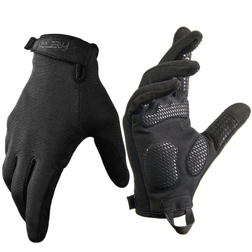 FREETOO Full-Finger Workout Gloves for Men, Padded Gym Gloves with Excellent Grip and Palm Protection, Touch Screen Friendly