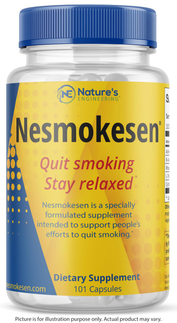 Nature's Engineering Nesmokesen - Quit Smoking Stay Relaxed, (101 Capsules / 25 Days Supply) Made in The USA
