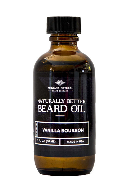 MNSC Vanilla Bourbon Naturally Better Beard Oil & Conditioner - Softens, Smooths, & Strengthens Beard Growth, Hypoallergenic, All-Natural, Plant-Derived, Handmade in USA