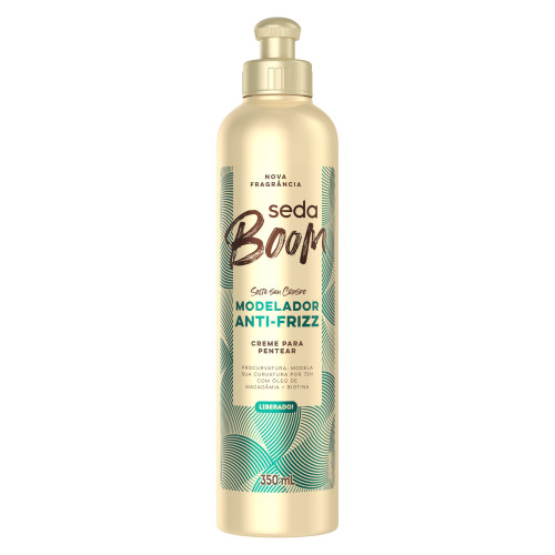 Seda - Linha Boom - Creme para Pentear Modelador Antifrizz 350 Ml - (Boom Collection - Antifrizz Styling Combing Cream 11.83 Fl Oz)