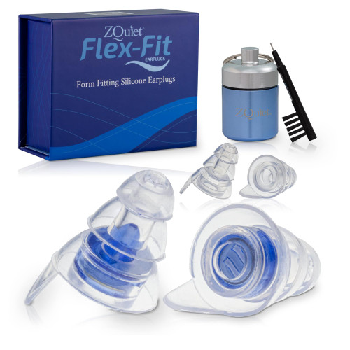 ZQuiet, Earplugs, Noise Reduction Earplugs for Sleep, Work, Concerts & Travel, Includes 2 Sizes, Premium Gift Box & Storage Case