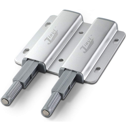 Magnetic Push Latch Heavy Duty Jiayi Double Push to Open Door Latch Touch Latches Kitchen Door Push Release Latch for Drawer Closure Push Catch Pop Out Cabinet Hardware (1 Pack)