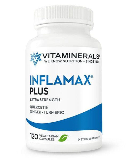 Vitaminerals® 121+ Inflamax® Plus | Quercetin | Proteolytic Enzymes | Ginger | Turmeric | Veggie caps Vitaminerals® 121+ Inflamax® Plus | Quercetin | Proteolytic Enzymes | Ginger | Turmeric | Veggie caps