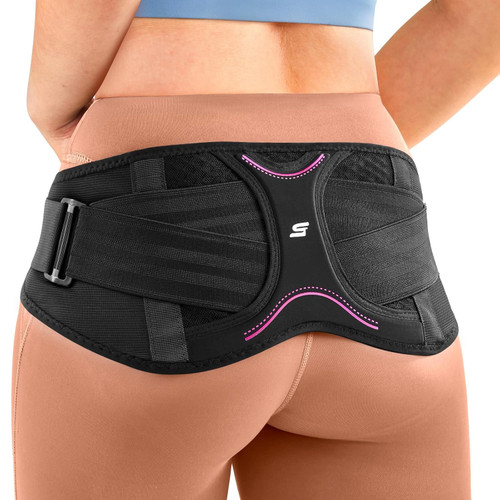 SueStar Sacroiliac Belt with Removable 3D Massage Pad, Hip Brace for SI Joints Pain, Lower Back Pain and Sciatica Nerve Relief, Anti-slip Si Joint Belt for Women,Purple.S/M SueStar Sacroiliac Belt with Removable 3D Massage Pad, Hip Brace for SI Joints Pain, Lower Back Pain and Sciatica Nerve Relief, Anti-slip Si Joint Belt for Women,Purple.S/M