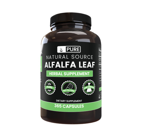 PURE ORIGINAL INGREDIENTS Alfalfa Leaf (365 Capsules) No Magnesium Or Rice Fillers, Always Pure, Lab Verified