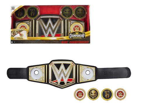 Mattel WWE Deluxe Championship Title, Championship Showdown Wearable Role-Play & Costume Accessory with 4 Swappable Side Plates, Kid-Sized Adjustable Belt