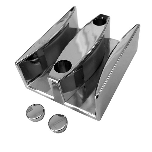 Gordon Glass® Bright Chrome Guide for Frameless Sliding Shower Doors from 5/32" up to 5/16" Thick