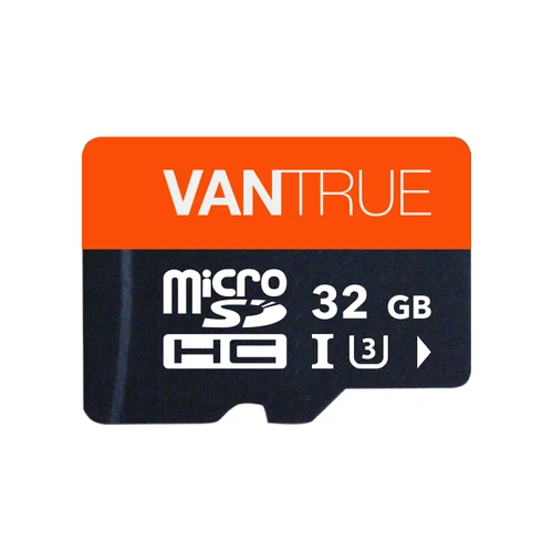 Vantrue 32GB microSDHC Card with Adapter, U3, UHS-I High Speed SD Card for Dash Cams & Home Security System Video Cameras