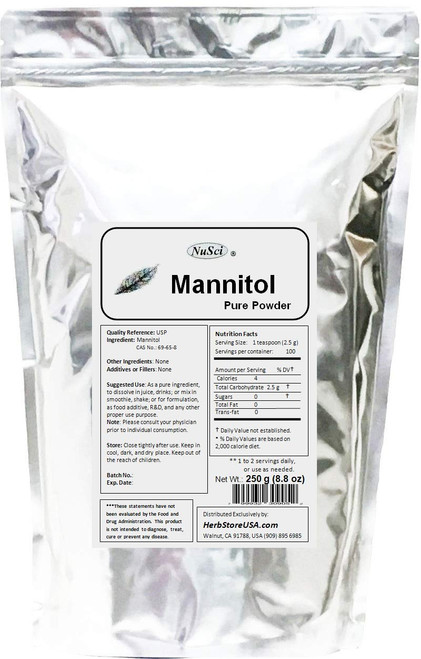 NuSci Pure Mannitol Powder (250 grams (8.8 oz))