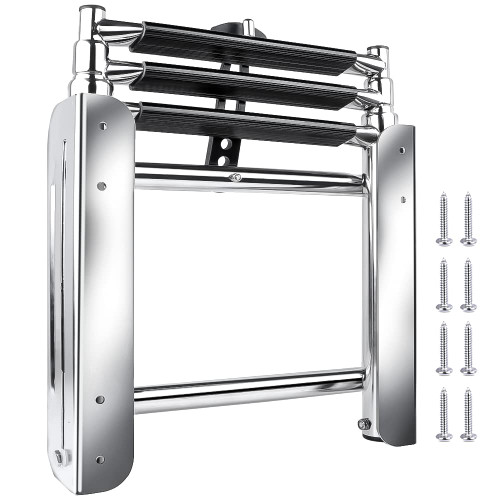 Pontoon Boat Ladder,3 Step Telescoping Ladder Under Platform Slide Mount Boat Boarding Ladder 316 Stainless Steel Heavy Duty Marine Ladder 600 Pound Capacity Pontoon Boat Ladder,3 Step Telescoping Ladder Under Platform Slide Mount Boat Boarding Ladder 316 Stainless Steel Heavy Duty Marine Ladder 600 Pound Capacity