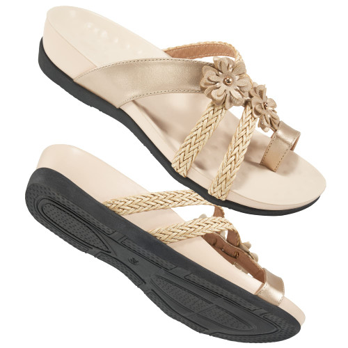 FUDYNMALC Womens Orthotic Flips Flops Sandals Arch Support for Flat feet Orthopedic Slides Sandals Plantar Fasciitis Comfortable Walking Thong Sandals for Women