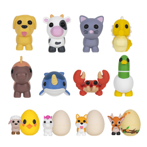 Adopt Me! 10 Pack Series 1 Mystery Pets - Exclusive Virtual Item Code Included - Fun Collectible Toys for Kids Featuring Your Favorites from the Top Online Game - Ages 6+