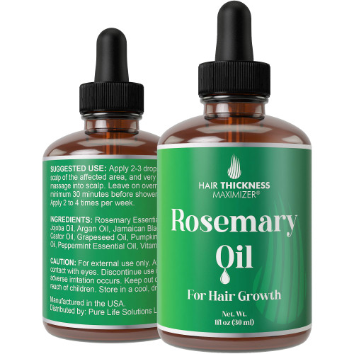 Rosemary Oil for Hair Growth for Women, Men. Strengthens & Hydrates Thinning, Dry Hair for a Healthier-Looking Scalp. For Women & Men – Vegan 1oz Serum