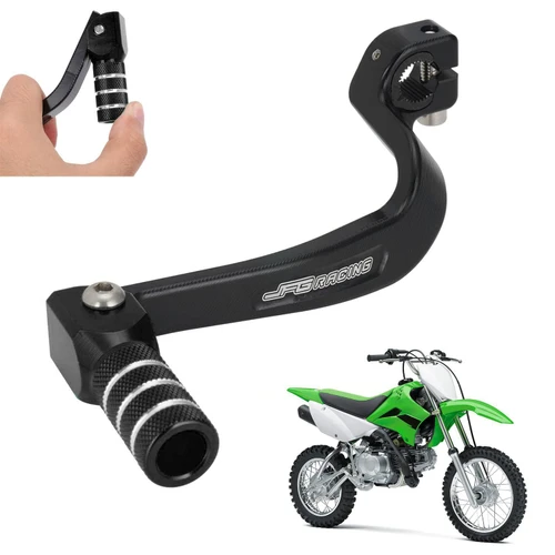 JFG RACING Motorcycle Gear Shifter Folding Shift Lever CNC for KLX 110 KLX110 KLX110L KLX110R 2010-2023 Dirt Pit Bike Black