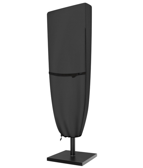 ULTCOVER Patio Parasol 600D Waterproof Outdoor Market Extra Large Umbrella Cover - Fits Double-Sided Umbrella 13-15 Feet, Black