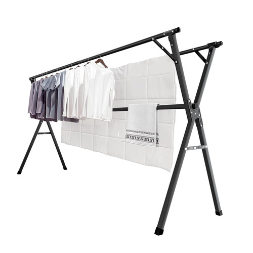 JAUREE 95 Inches Clothes Drying Rack, Drying Rack Clothing Folding Indoor Outdoor, Heavy Duty Stainless Steel Laundry Drying Rack, Foldable Portable Clothes Rack Garment Rack with 20 Hooks Black JAUREE 95 Inches Clothes Drying Rack, Drying Rack Clothing Folding Indoor Outdoor, Heavy Duty Stainless Steel Laundry Drying Rack, Foldable Portable Clothes Rack Garment Rack with 20 Hooks Black