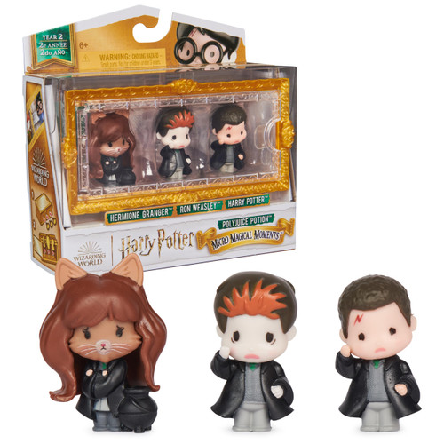 WIZARDING WORLD Harry Potter – 3 Polynectar Magic Moments Figures – 3 Articulated Dolls – Harry Potter Figurine – Harry Potter Toy – Play and Display – Child Toy Age 6+