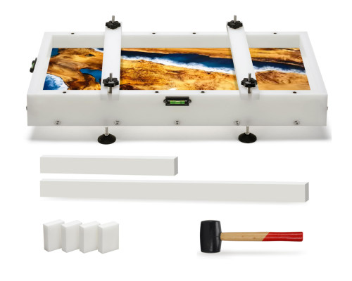 GROWLING Reusable Epoxy Resin Mold 24x12x3 Inches, Adjustable Fastening and Leveling, Heavy Duty Large Resin Mold for River Tables, Coffee Tables, Trays, Cutting Boards, DIY Resin Art Etc. GROWLING Reusable Epoxy Resin Mold 24x12x3 Inches, Adjustable Fastening and Leveling, Heavy Duty Large Resin Mold for River Tables, Coffee Tables, Trays, Cutting Boards, DIY Resin Art Etc.