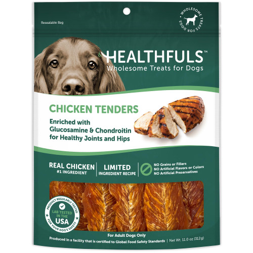 Healthfuls Chicken Tenders Dog Treats with Glucosamine & Chondroitin, 11oz