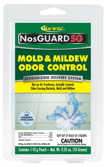 STAR BRITE Mold & Mildew Odor Eliminator - 10 Grams - ClO2 Gas Generator - Powerful Chlorine Dioxide Vapor - Long-Lasting Odor Control - Ideal for Homes, Boats & Commercial Spaces (122010)