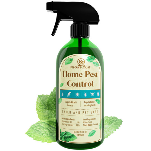 NATURAL OUST Peppermint Oil Mouse Repellent Spray - Roach Ant Spider Bug Insect Killer - Eco Friendly Pest Control to Repel Mice - Humane Repeller Alternative to Trap