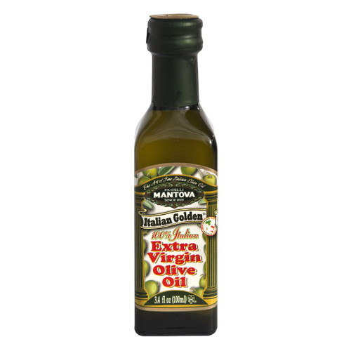 Mantova Golden Italian Extra Virgin Olive Oil, 3.4 oz (Pack of 12)