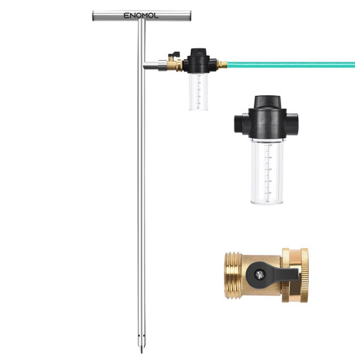 Stainless Steel Deep Root Tree Watering Tool,Root Feeder with Fertilizer Bottle Watering Wand Irrigation System Watering Stake,for Trees Bushes Shrubs Fruit Trees with Brass Valve T-Handle Stainless Steel Deep Root Tree Watering Tool,Root Feeder with Fertilizer Bottle Watering Wand Irrigation System Watering Stake,for Trees Bushes Shrubs Fruit Trees with Brass Valve T-Handle