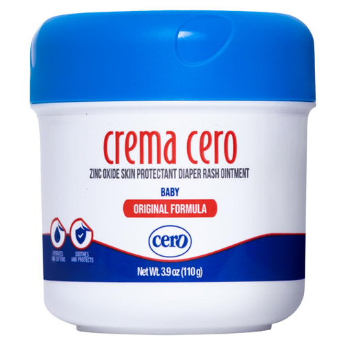 Diaper Rash Cream with Zinc Oxide for Babies – Crema Cero 3.9 oz | Fast Relief Ointment, Protective Barrier | Paraben-Free, Gentle for Newborns & Sensitive Skin