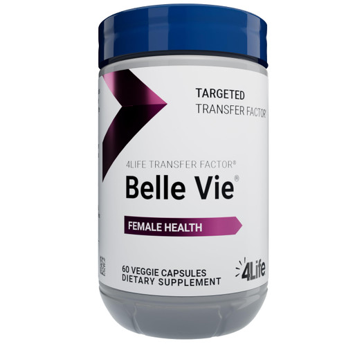 4Life Transfer Factor Belle Vie - Supports Women's Reproductive Health with Phytoestrogen Blend of Kudzu, Flax, and Red Clover - 60 Veggie Capsules