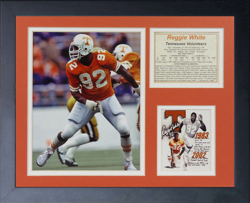 Legends Never Die "Reggie White Tennessee" Framed Photo Collage, 11 x 14-Inch