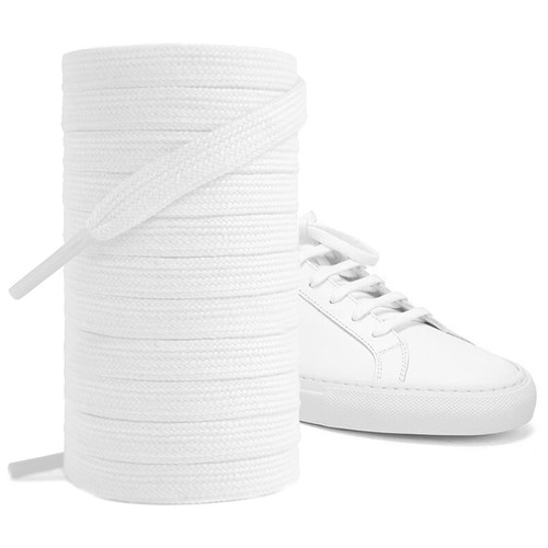 UamGlsob 100% Cotton Shoe Laces for Common Projects Sneakers, 5/16" (8mm) Flat Replacement Shoe Strings Shoelaces (White, 54"/140cm) UamGlsob 100% Cotton Shoe Laces for Common Projects Sneakers, 5/16" (8mm) Flat Replacement Shoe Strings Shoelaces (White, 54"/140cm)