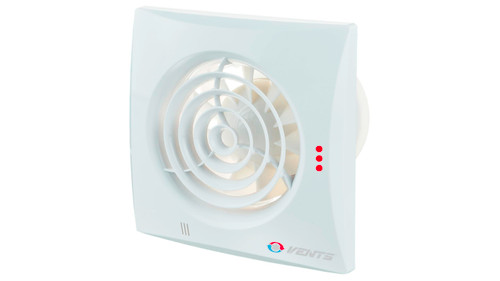 Vents VEN-100-QUIET Low Noise Energy Efficient Extractor Bathroom or Kitchen-Standard Fan for 4" 100mm ducting, White