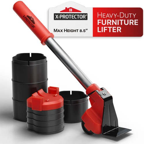 X-Protector Furniture Lifter Tool - Premium Furniture Jack Lifter Tool to Lift Furniture Easily - Appliance Lifter with 8.5" Adjustable Height - Ideal Jack to Lift Furniture Easily with Minimal Effort