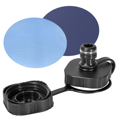 VISTOP Dog Pool Replacement Drain Valve Cap, 2 Repair Patches, Drain Connector Adapter - Quick Connector Garden Hose Accessories Kit for Foldable Portable Swimming Pool, Kiddle Pool
