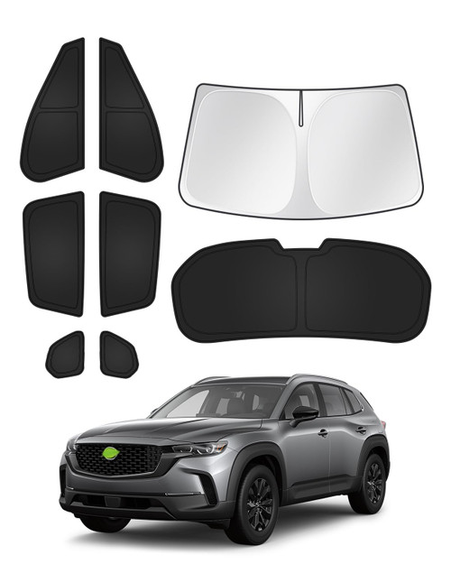 Canvcle Sunshades for Mazda CX-50 2023-2025 2026 CX50 Accessories Windshield Sun Shade Side Rear Window Shade Cover Sun Visor Shield Privacy Protection for Camping Keep Vehicle Cool Black 8PCS