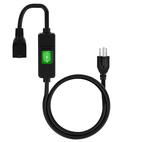 (3Feet) 3-Prong Outdoor Waterproof Extension Switch Cord, in-Line On/Off Switch Extension Cord, SJTW 14AWG 3C IP57 Waterproof,Max.20A 125V Heavy Duty Inline Switch…