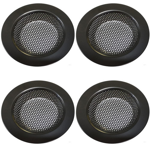 Drain Hair Catcher,Drain Stoper,Shower Drain Cover for Bathtub, Kitchen Sink Strainer, Stainless Steel Bathroom Sink, Drain Stopper with (4 PCS,Black,2.1 in)