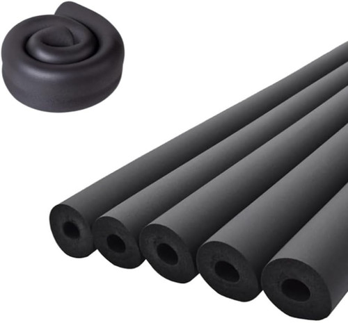 Pipe Insulation Foam Tube 1-1/8" ID*3/8" Foam Tubing Black Pipe Cover Heat Preservation for Outdoor Water Pipe Insulation,AC Unit, Guitar Stands, Exercise Machine Handle and Roof Rack Etc