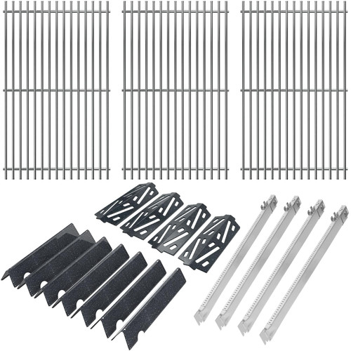 Grill Parts for Weber Genesis 2 GS4 Replacement Genesis II & II LX 400 Grills, Genesis II E410 E435 S435 for Weber Flavorizer Bars 66033 66797,Grates 66089, Heat Deflectors 66041 & Burners 67490
