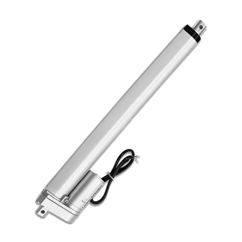 Aflle Racing 12" Inch (300mm) Stroke 12V Electric Linear Actuator 225lbs (1000N) Load Capacity 10mm/s IP55 Waterproof Silver Aluminum