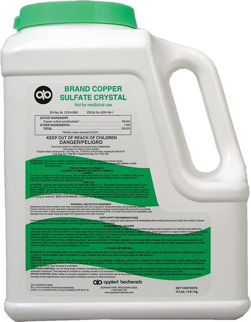 APPLIED BIOCHEMISTS Copper Sulfate Crystals, 15 lbs