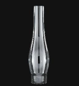 B&P Lamp® 2 1/2 Inch by 12 Inch Clear Duplex-Round Bulge Glass Lamp Chimney for Vintage and Antique Style Globes