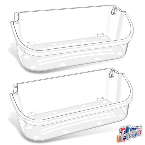 [2 PACK] UPGRADED 240356402 Refrigerator Door Bin Compatible with Frigidaire Door Shelf Replacement Refrigerator Door Shelves FFSS2615TS0 LFSS2612TF0 FGHS2631PF4A LFSS2612TE0 FFSS2615TS5 Door Bin