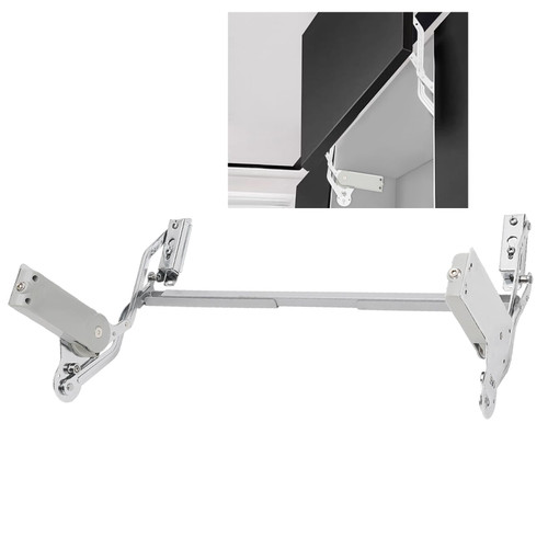 Adjustable Hydraulic Buffer Cabinet Door Hinges, Vertical Swing Lift Up Mechanism for Kitchen Cabinets, 7.72-8.82lbs Capacity