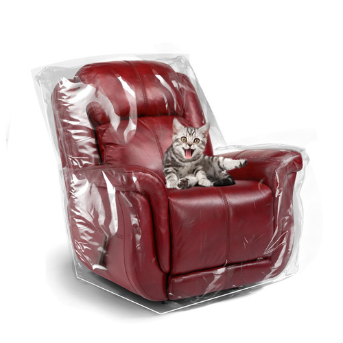 Drihara Plastic Recliner Cover Pets | Cat Dog Scratching Protector Clear Vinyl Waterproof Sofa/Couch Covers Thickened Chaise Longue dustproof and Scratch Waterproof Protective Cover (Small)