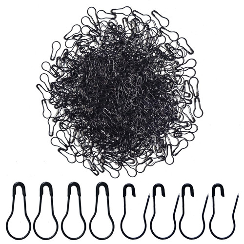 Erewa 500 Pcs Black Bulb Pins 0.8" Gourd Safety Pins for Craft Project, Home Accessories
