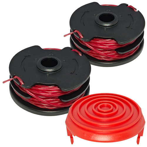 YIEHRNS GGT500WU Trimmer Spool Line and Cap 0.065'' 27FT for Hyper Tough Weed Eater Spool GGT500WU HT18-401-004-01 HT19-401-003-03 HT10-401-002-01 (2 Spools, 1 Caps)